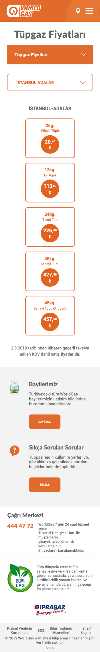 Tüpgaz Fiyatlar
