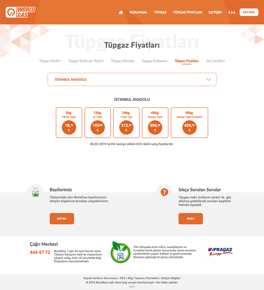 Tüpgaz Fiyatlar